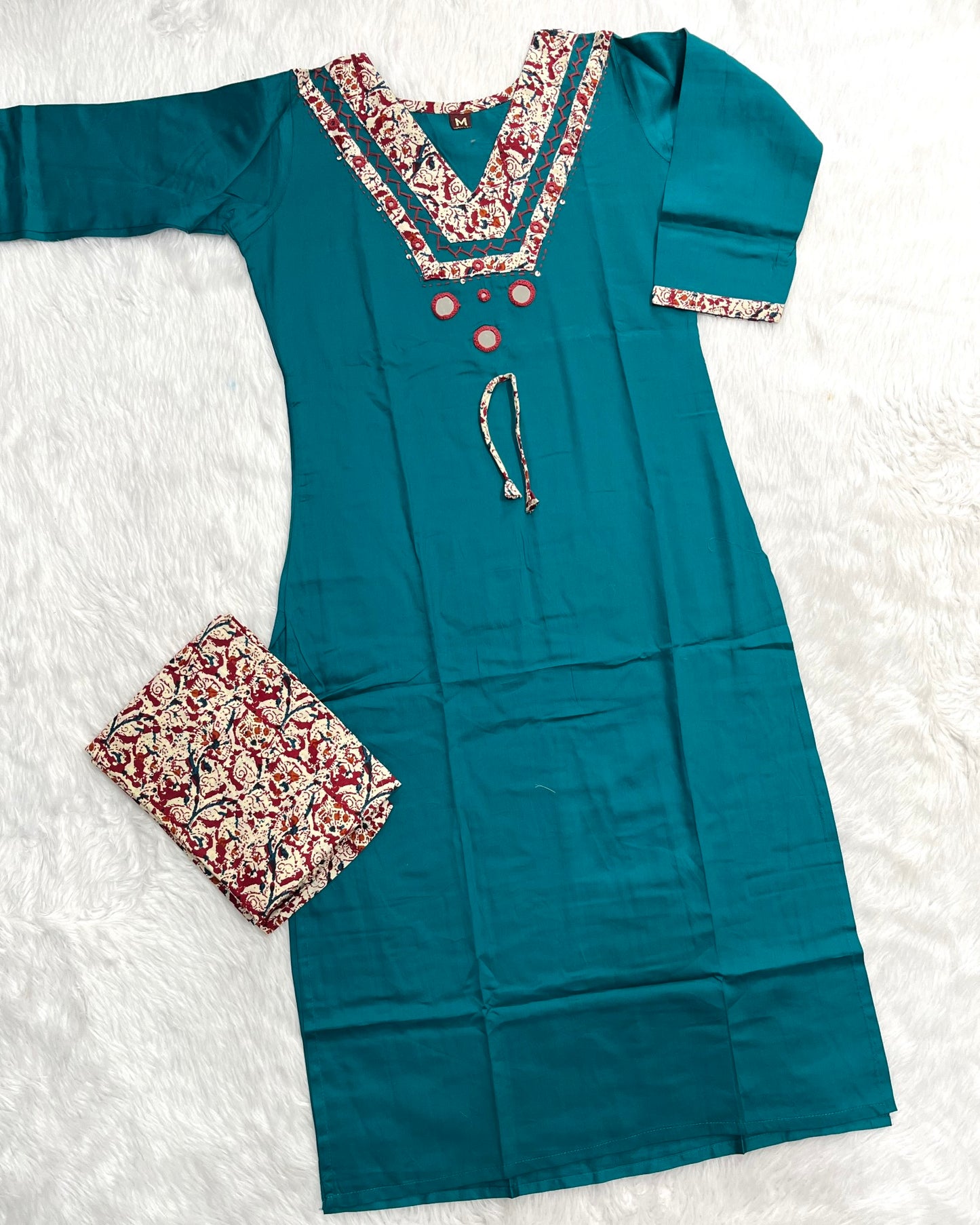 Chanderi Kurta Pant Set