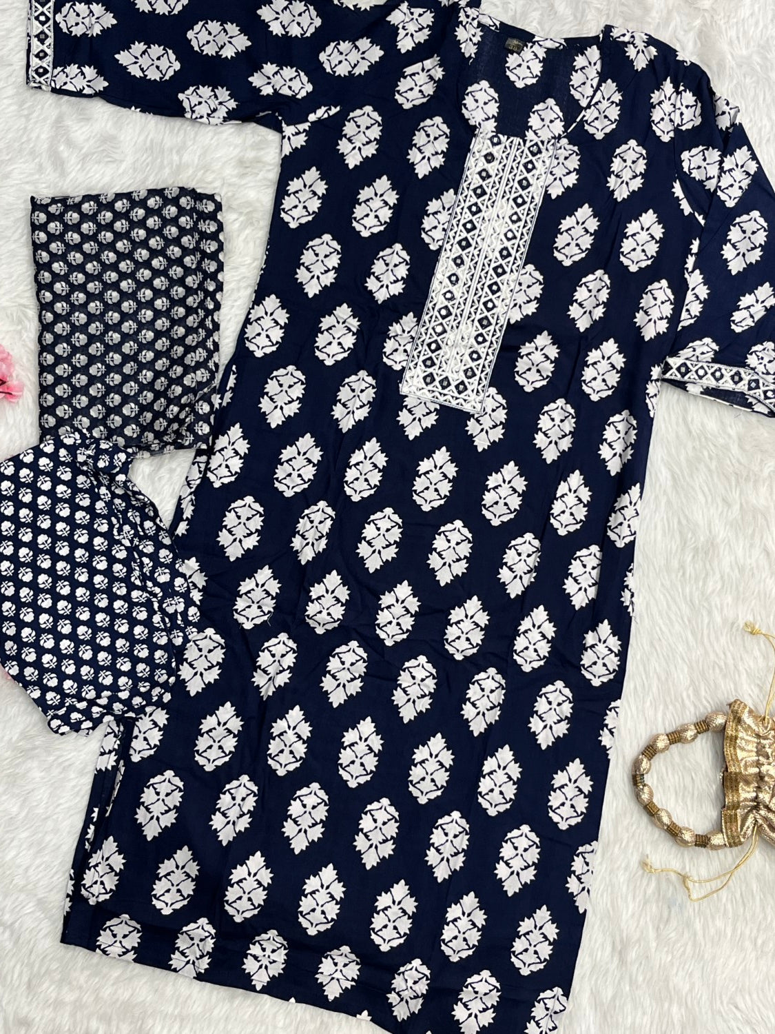 Rayon Kurta Pant Set