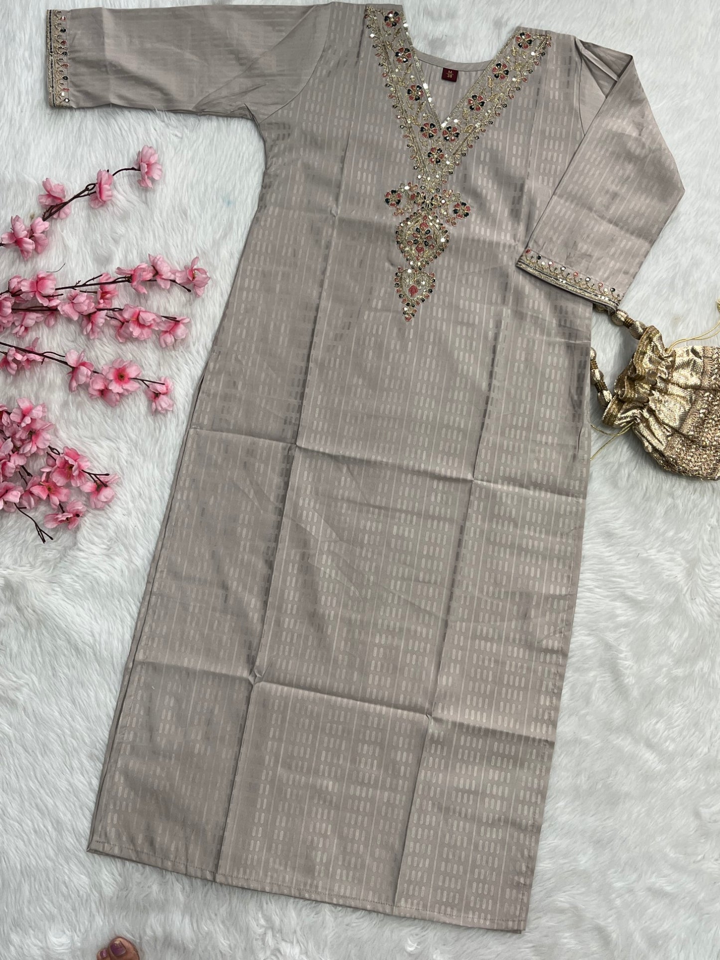 Chanderi Long Kurti
