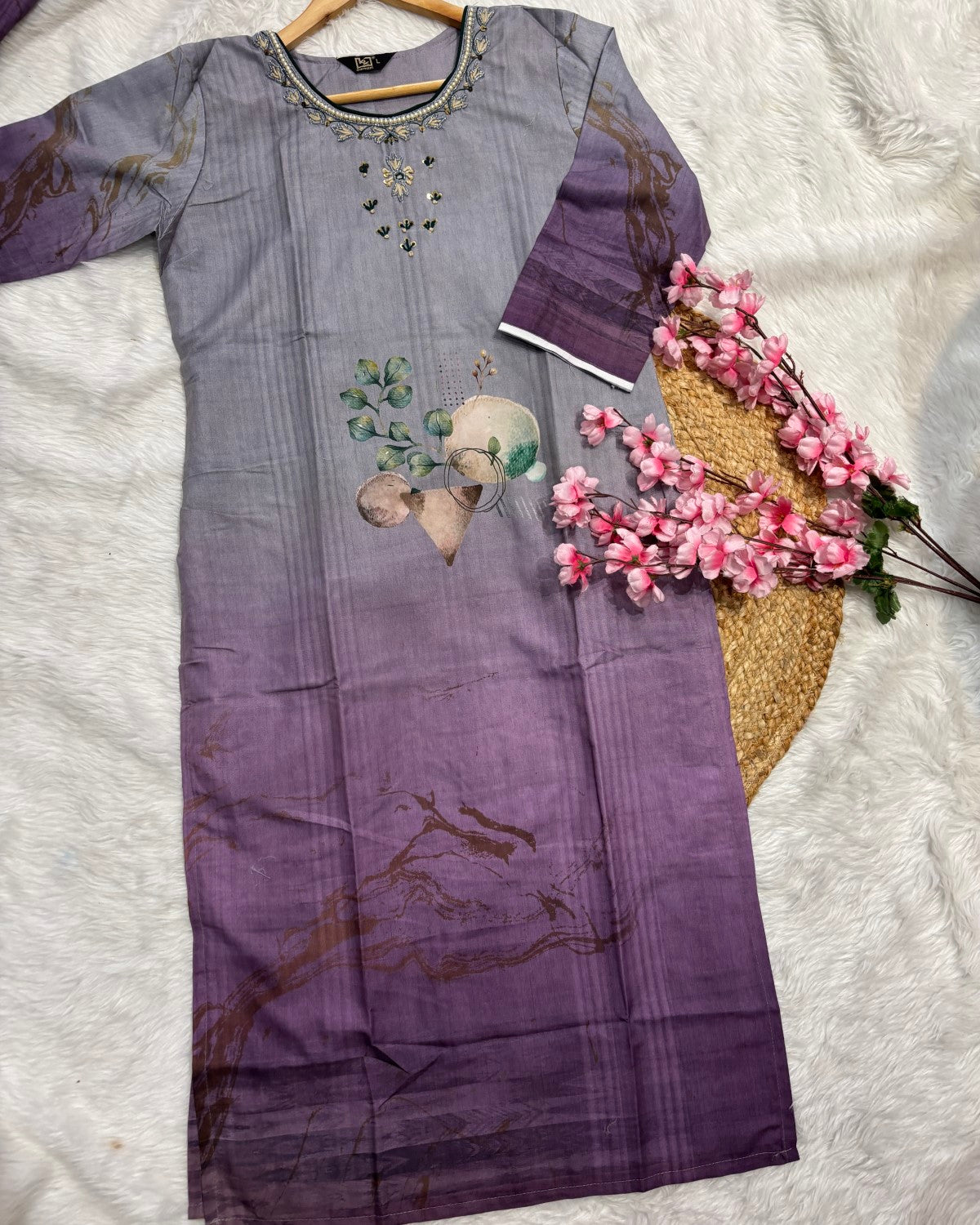 Chanderi Long Kurti