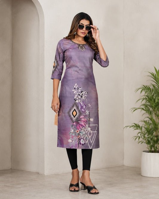 Chanderi Long Kurti
