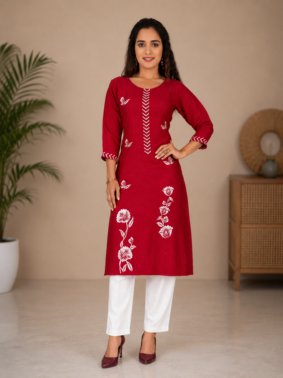 Chanderi Long Kurti