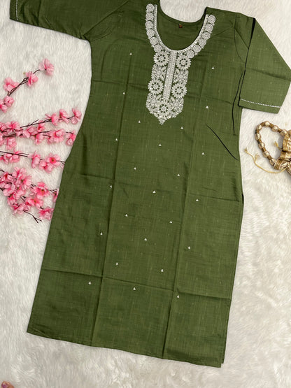 Chanderi Long Kurti