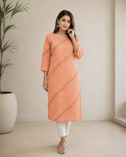 Chanderi Long Kurti