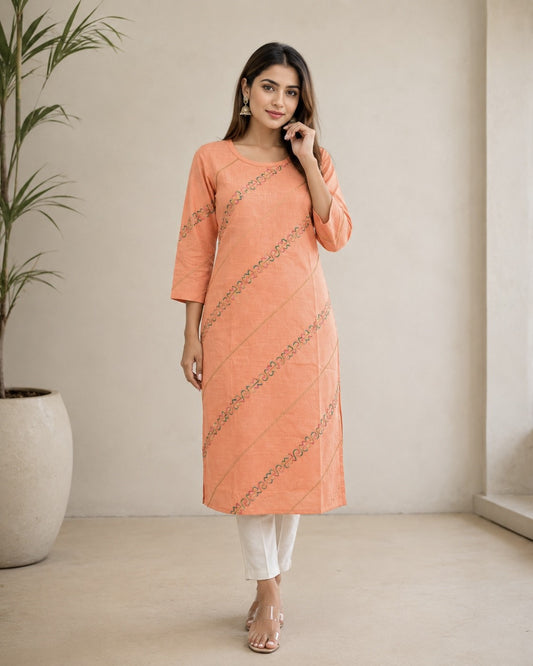 Chanderi Long Kurti