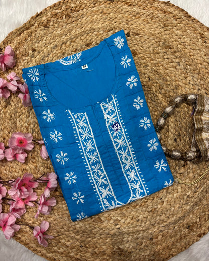 Cotton Long Centre Flower Design