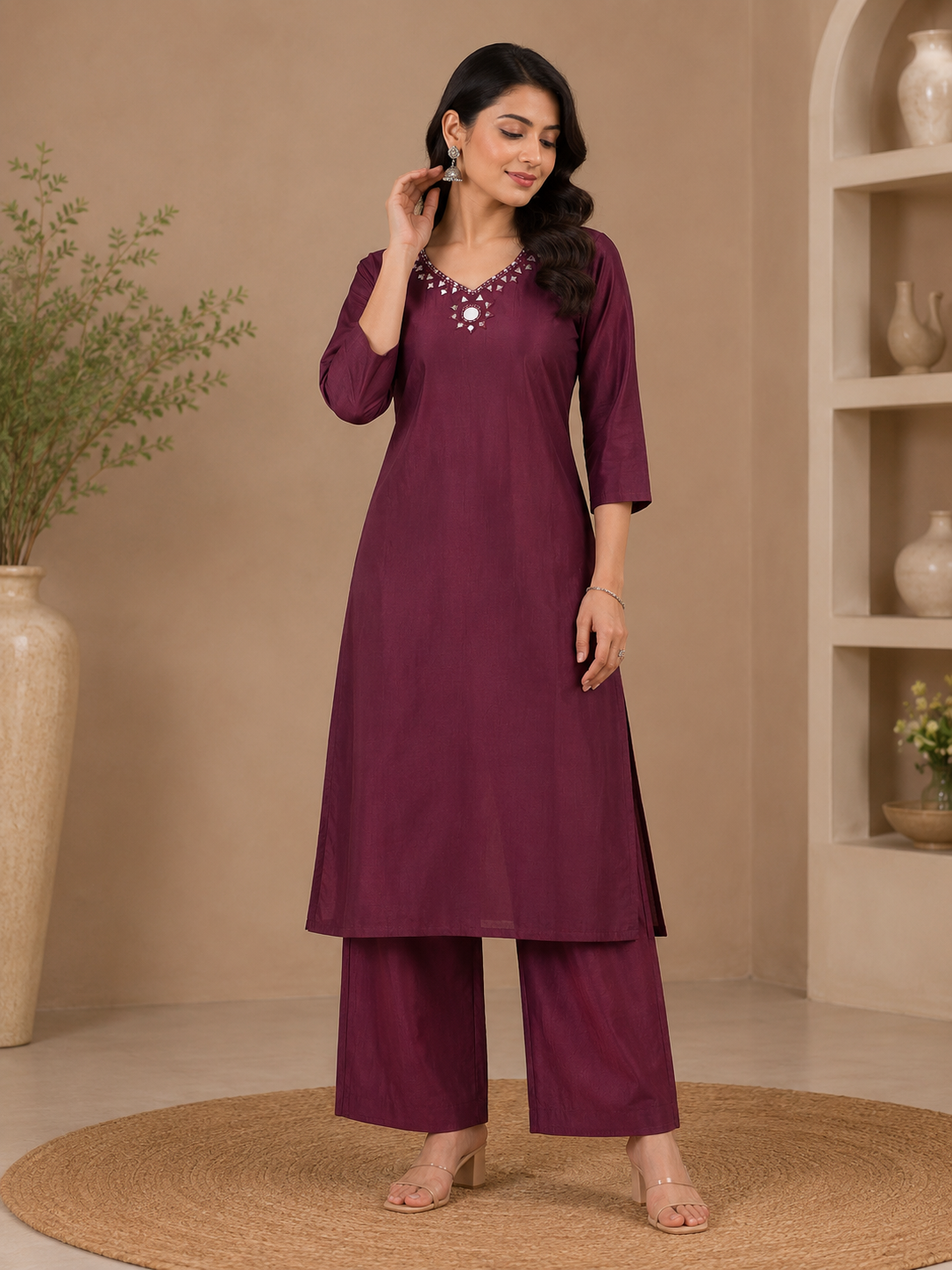 Chanderi co ord set