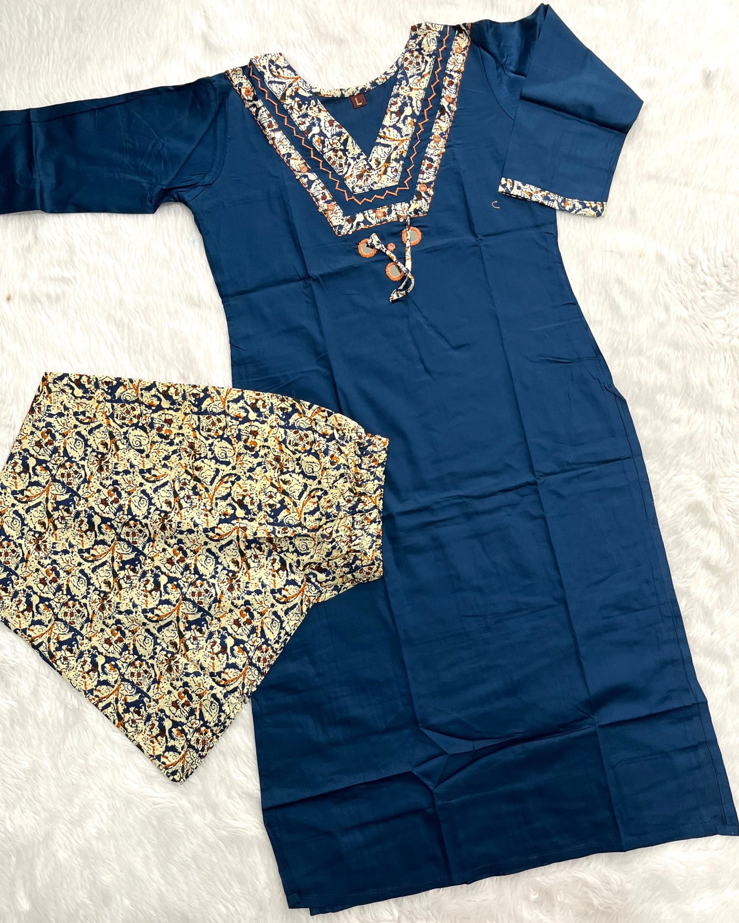 Chanderi Kurta Pant Set