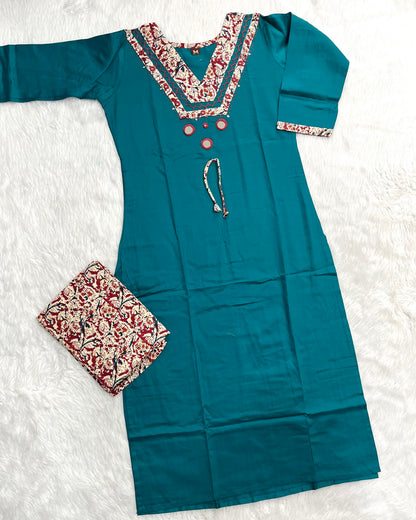 Chanderi Kurta Pant Set