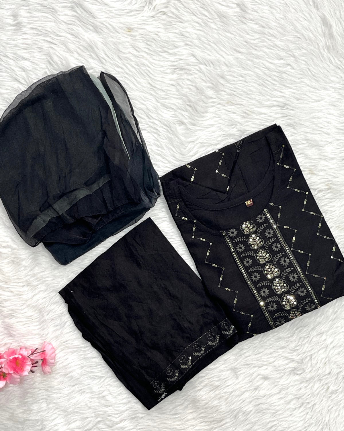 Chanderi Kurta Pant Set