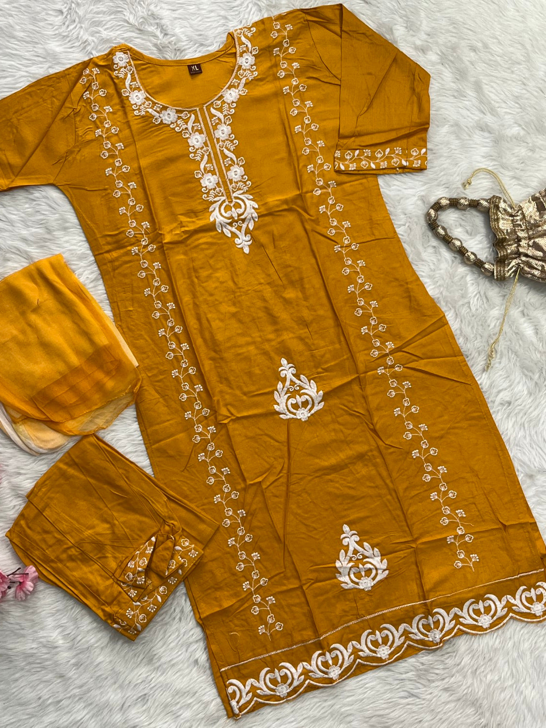 Cotton Kurta Pant Set