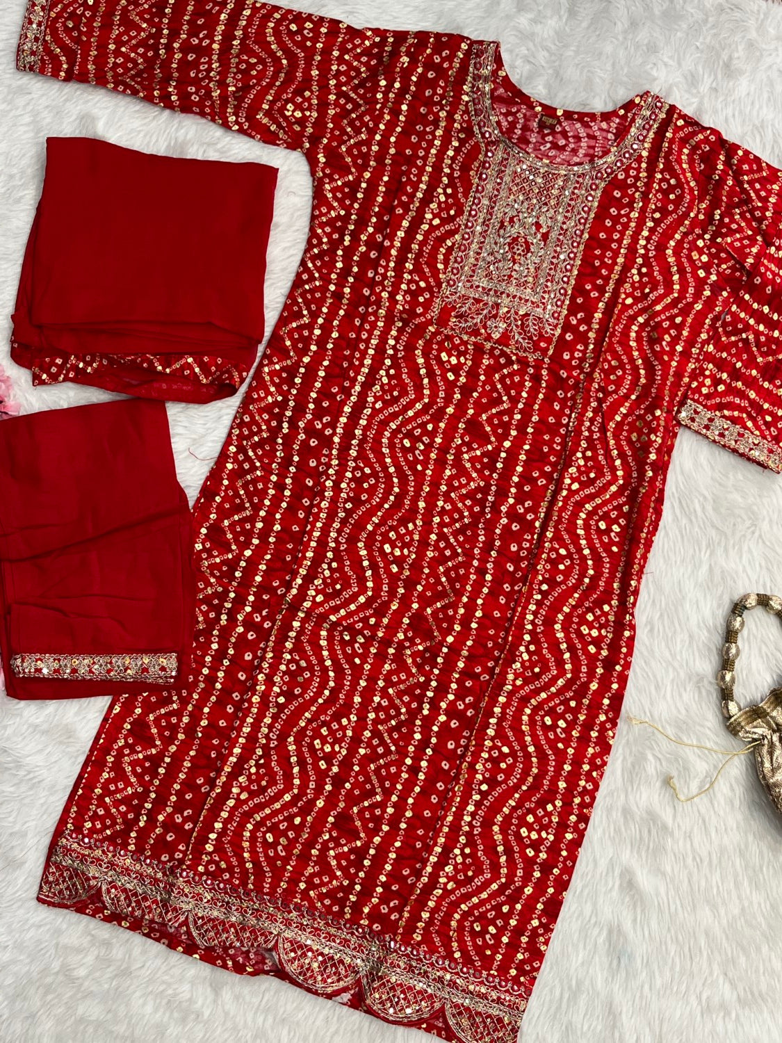 Rayon Kurta Pant Set