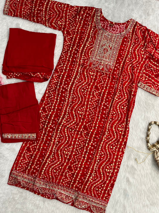 Rayon Kurta Pant Set