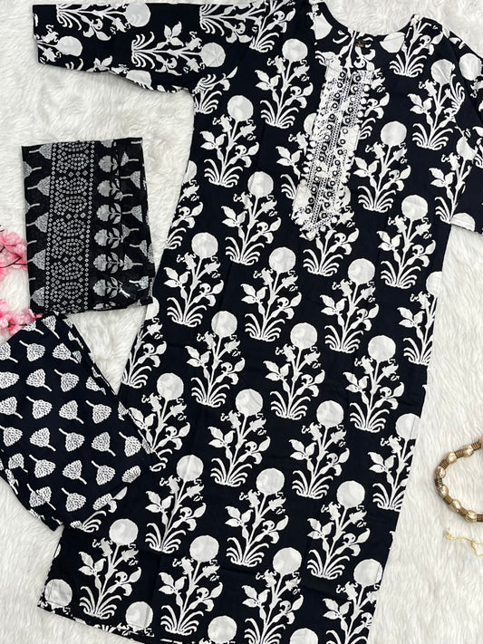 Rayon Kurta Pant Set