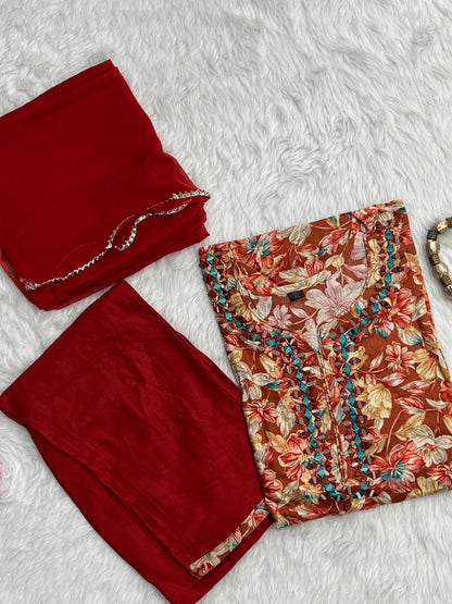 Rayon Kurta Pant Set