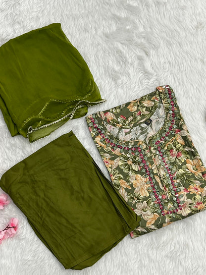 Rayon Kurta Pant Set