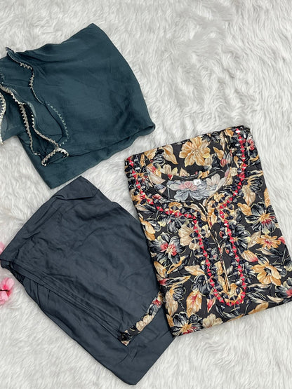 Rayon Kurta Pant Set