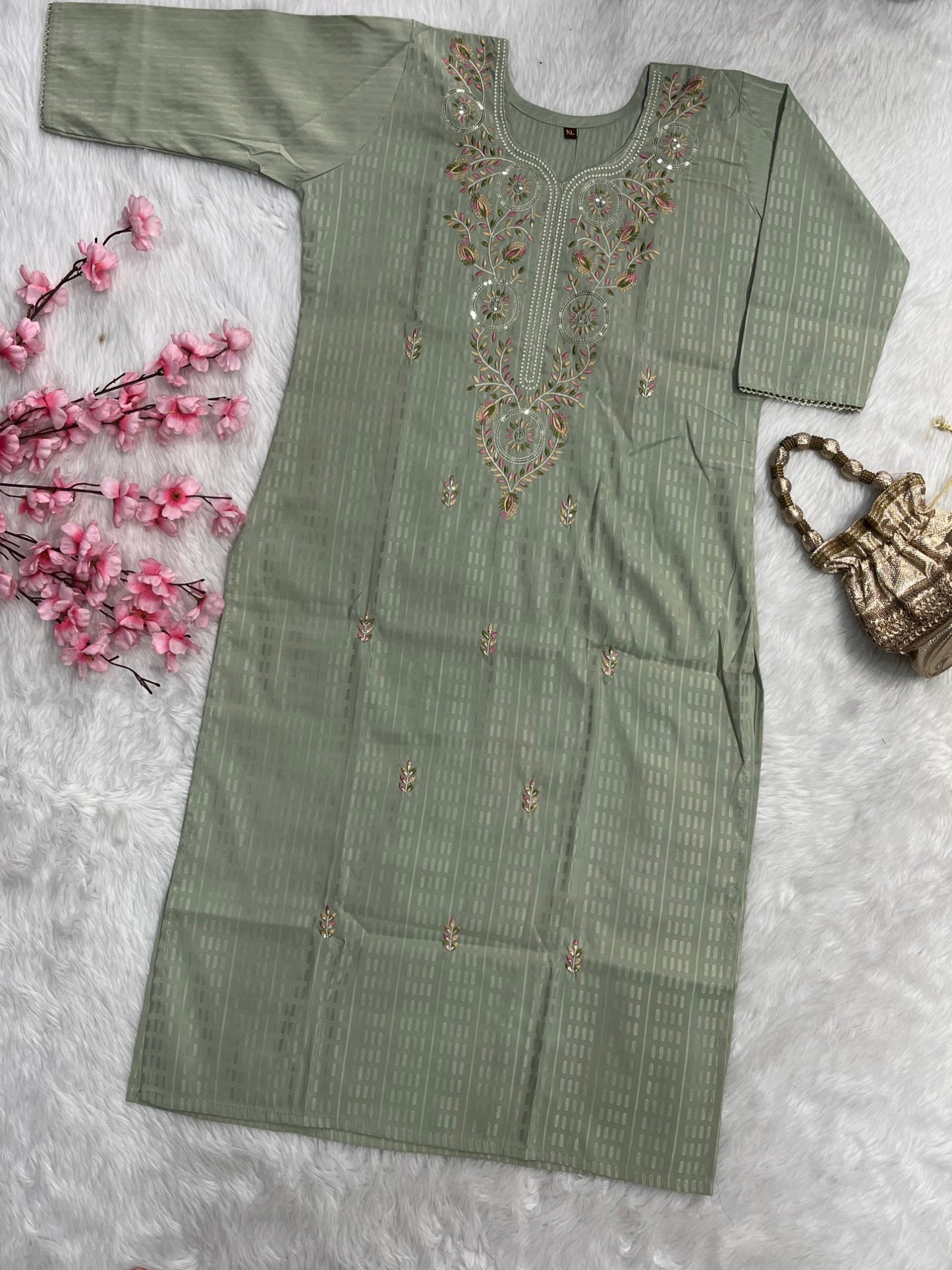 Chanderi Long Kurti