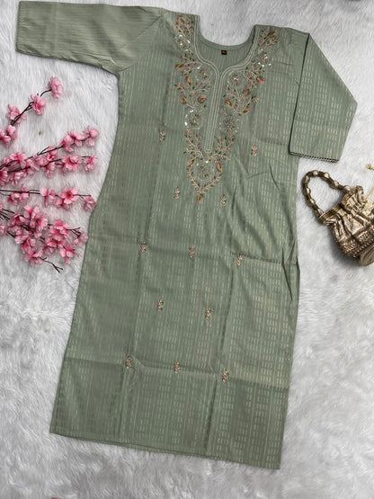 Chanderi Long Kurti