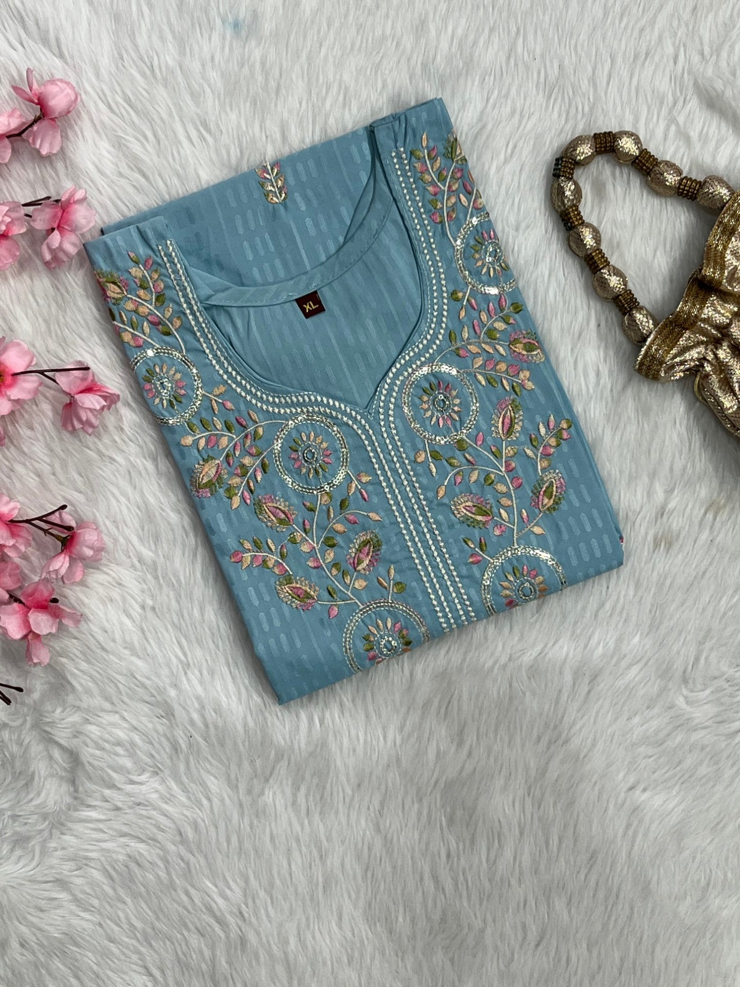 Chanderi Long Kurti