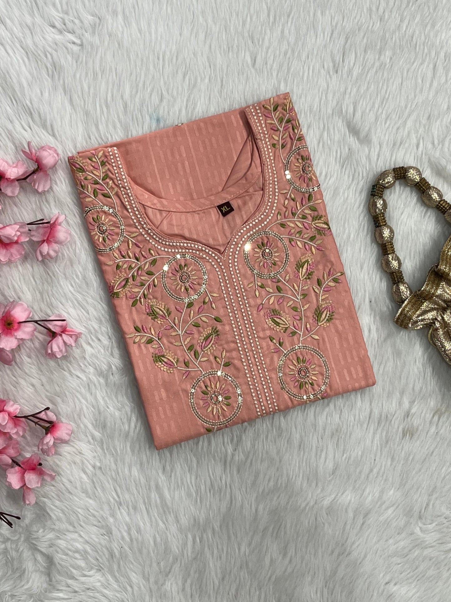 Chanderi Long Kurti