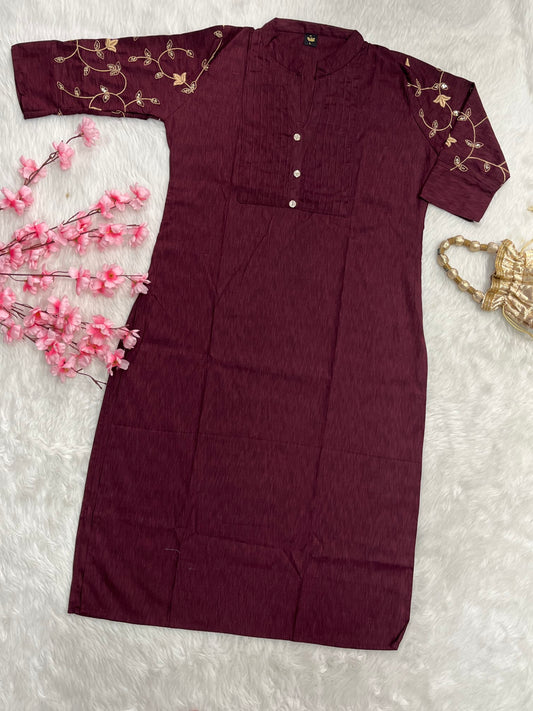 Chanderi Long Kurti