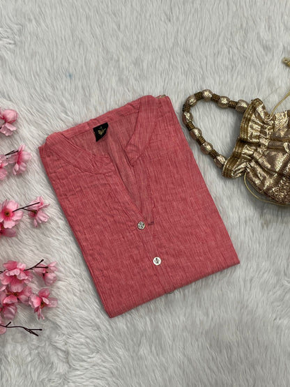 Chanderi Long Kurti