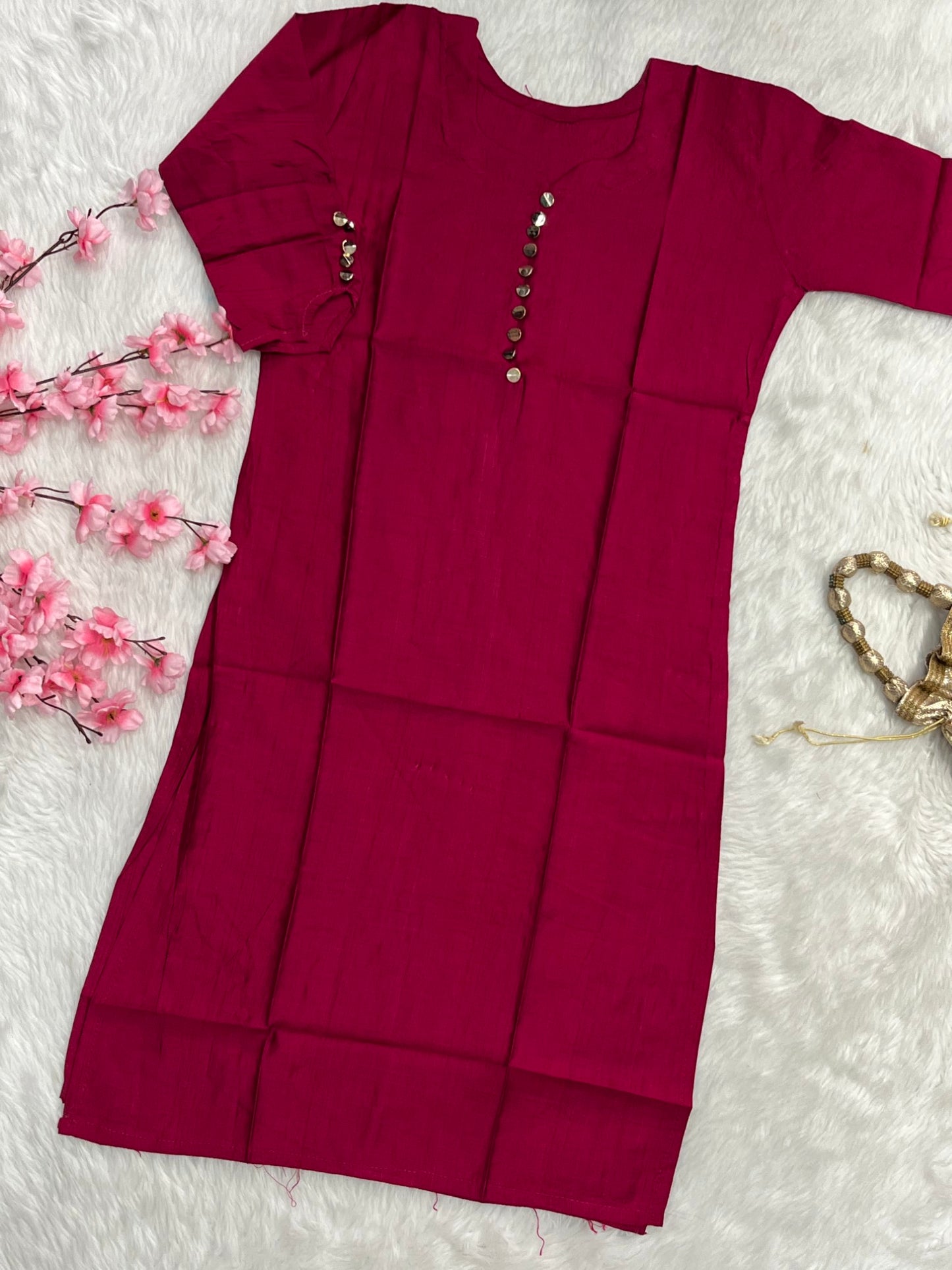 Chanderi Long Kurti
