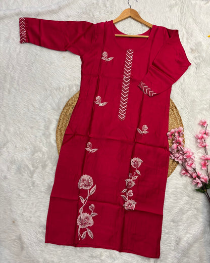 Chanderi Long Kurti