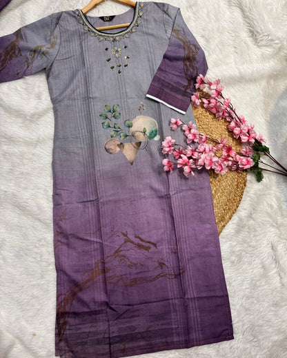 Chanderi Long Kurti