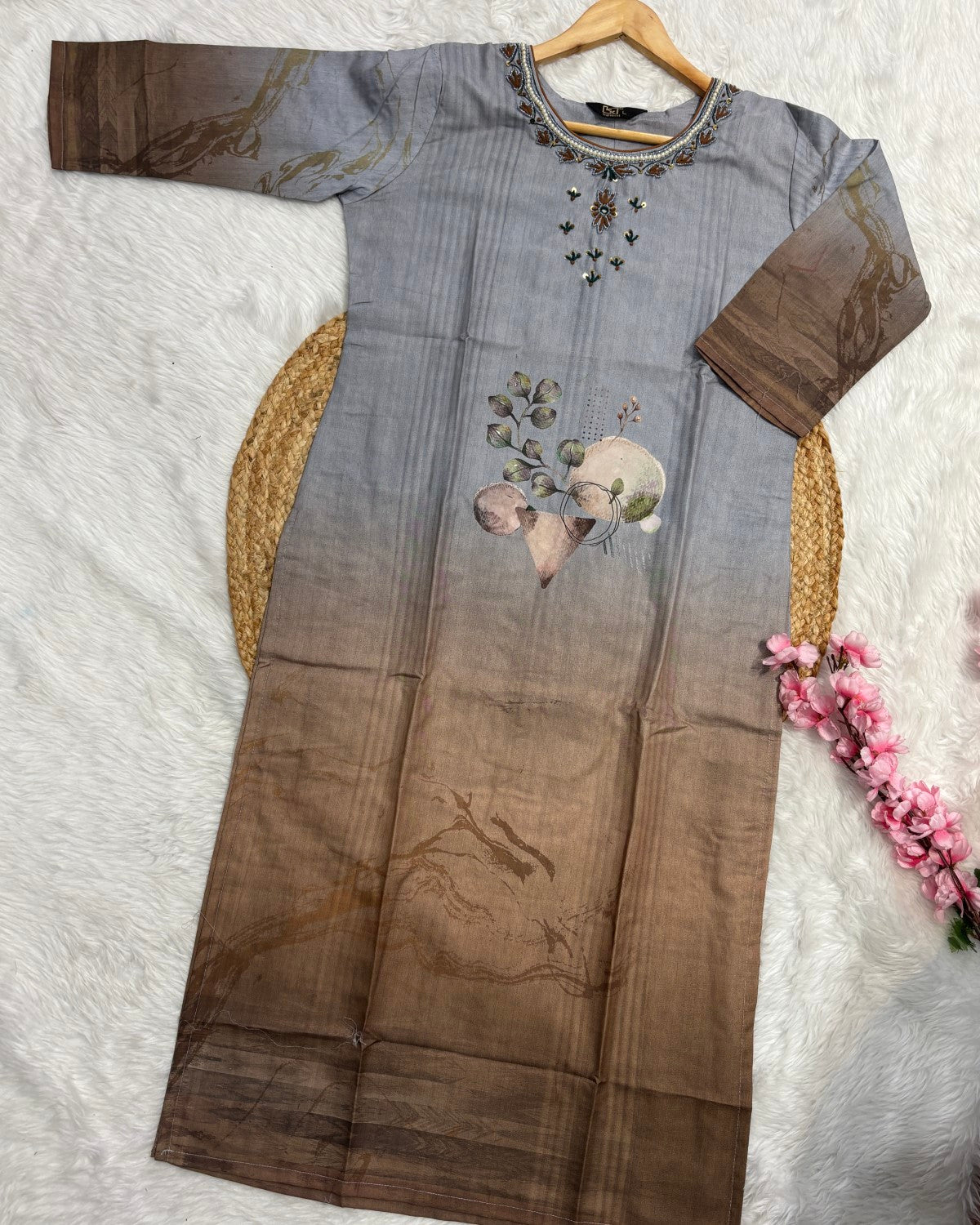 Chanderi Long Kurti