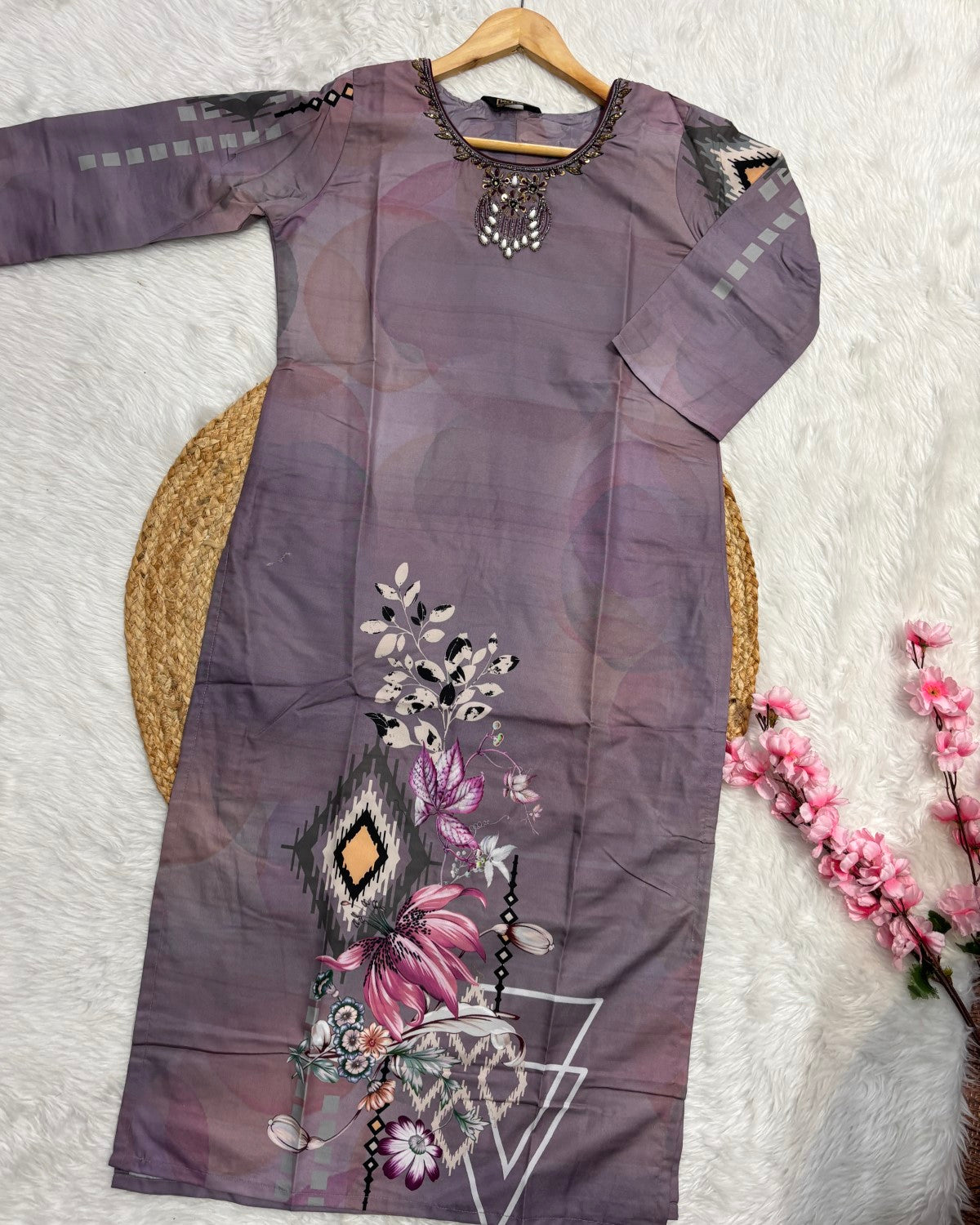 Chanderi Long Kurti