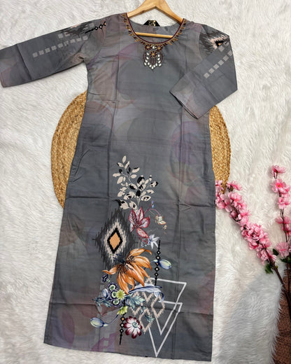 Chanderi Long Kurti
