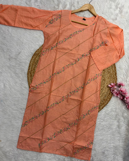Chanderi Long Kurti