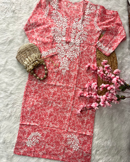 Aamira Mul mul Cotton Single Colour Rose  --