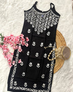 Aabad Rayon Noodle Strap Straight Flower Design