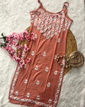 Aabad Rayon Noodle Strap Straight Flower Design