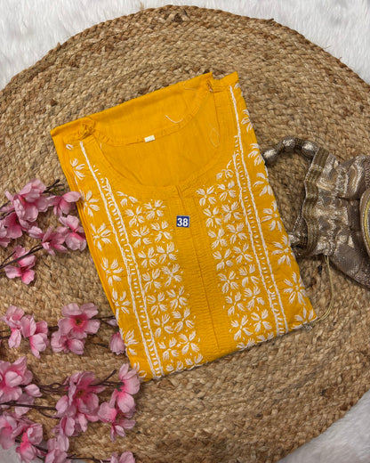 Cotton Long Straight Cross Flower Side Straight Design