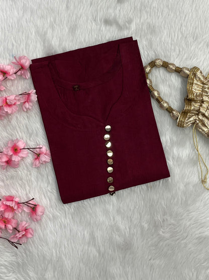 Chanderi Long Kurti