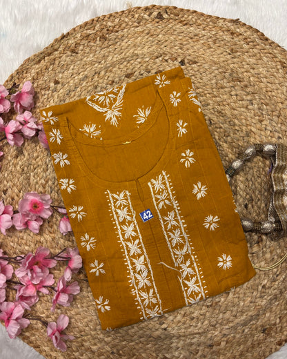 Cotton Long Centre Flower Design