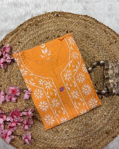 Cotton Long Centre Flower Design