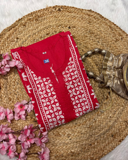 Cotton Long Straight Cross Flower Side Straight Design