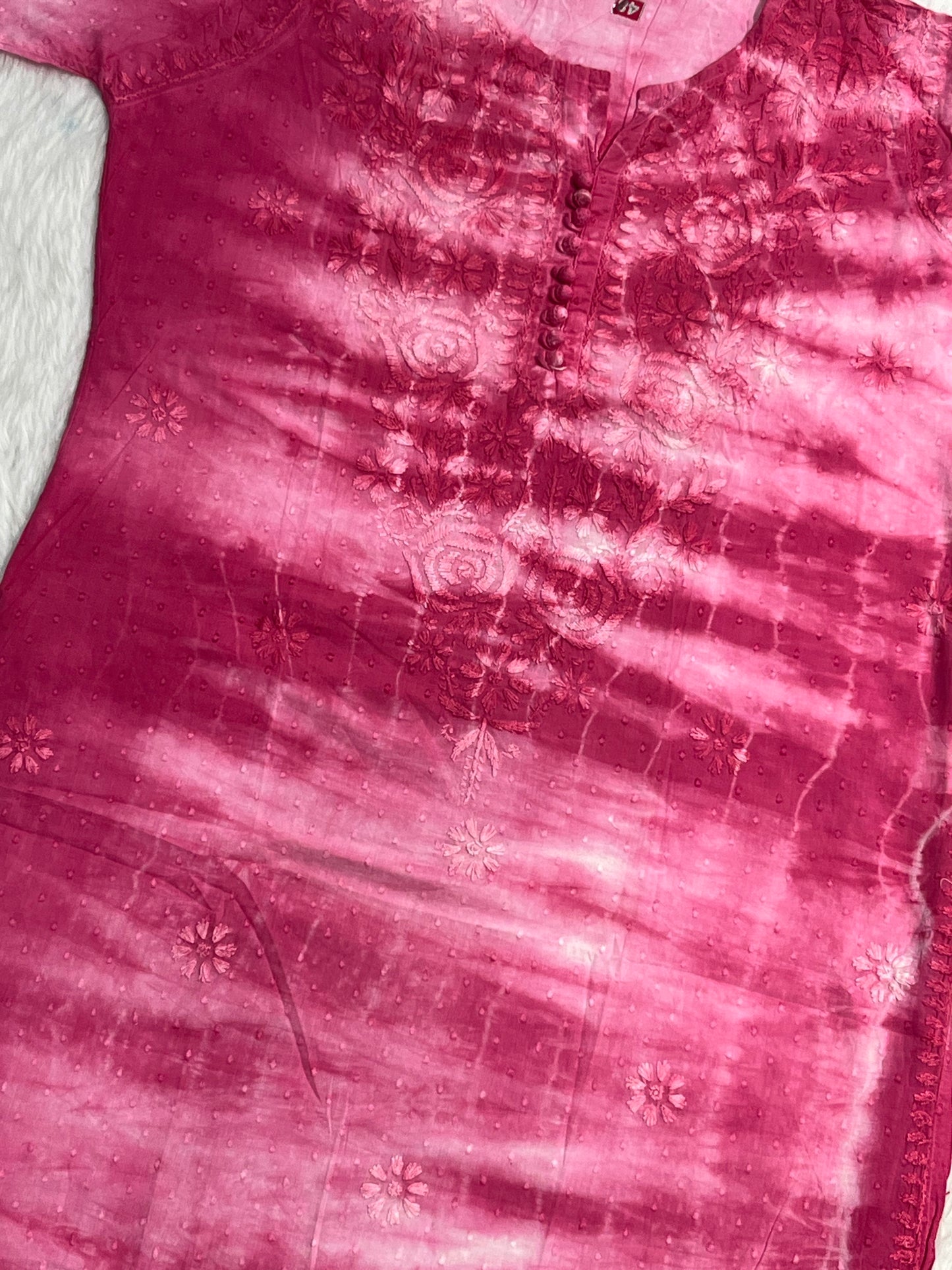 Zainab Dobby Long Chikankari Handwork Kurtis